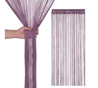 Neel Blue String Curtain Panel Spaghetti Tassel Curtain, 200Cm X 90Cm - Dark Purple