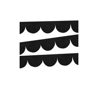 Neel Blue Swag Curtain Panel Ice Silk Detachable Swag Backdrop, 2 Metre in Black Neel Blue Black