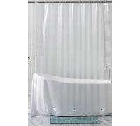 Neel Blue Transparent PEVA Shower Curtain with Bottom Magnets - 180cm x 180cm in Clear | Size: 180 cm width x 180 cm drop Neel Blue Clear 180 cm width x 180 cm drop
