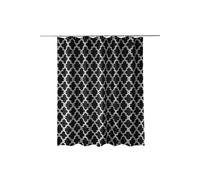 Neel Blue Trellis Black Shower Curtain, Polyester Curtain With 12 Hooks, water-resistant- 180x180cm | Size: 180 cm width x 200 cm drop Neel Blue Black 180 cm width x 200 cm drop