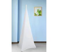 Neel Blue Tripod Speaker Stand Cover Triple Sided in White Neel Blue White