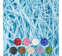Neel Blue Turquoise Shredded Tissue Paper, Decorative Gift Packaging Hamper Filler - 500G