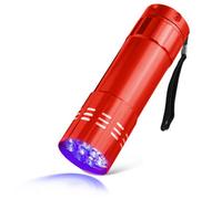 Neel Blue Ultra Violet Torch, Uv Flashlight, 3 X Aaa Batteries (Not Included), Red