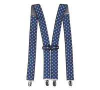 Neel Blue Unisex Braces X Shape Clip on Elasticated Suspender in Teal Neel Blue Teal One Size