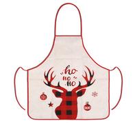 Neel Blue Unisex Christmas Apron With "ho Ho Ho" Lettering - 60Cm X 70Cm