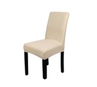 Neel Blue Velvet Chair Cover, Spandex Stretch Dining Chair Slipcovers in Ivory Neel Blue Ivory