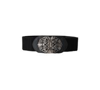 Neel Blue Vintage Style Elastic Belt, Women's Stretchy Waist Belt in Black | Size: Medium Neel Blue Black M