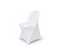 Neel Blue White Folding Chair Covers, Fitted Stretch Spandex - 4pcs Neel Blue White