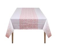 Neel Blue White Plastic Tablecloth, Rose Gold Polka Dot Printed Waterproof Table Cover - 54"x108"