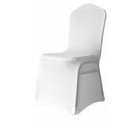 Neel Blue White Spandex Polyester Stretch Fabric Washable & Removable Wedding And Dining Chair Cover