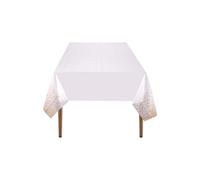 Neel Blue White With Rose Gold PVC Table Cover, 137cm x 274cm | Size: 137 cm x 274 cm Neel Blue White 137 cm x 274 cm