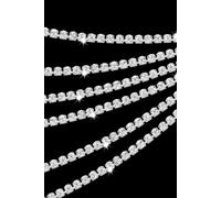 Neel Blue Women's 1 Metre Diamante Chain, Clear Crystal Trim Chain, 4.25mm in Silver Neel Blue Silver One Size