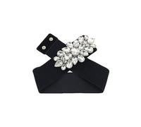 Neel Blue Women's Black Elasticated Waist Belt with Diamante Rhinestone - 60mm Neel Blue Black One Size