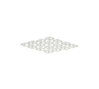 Neel Blue Women's Crystal Rhinestone Motif Applique Patch Diamante Sewing Motif - 200mm x 60mm in Silver Neel Blue Silver One Size