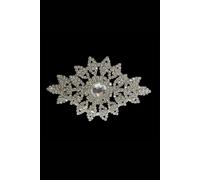 Neel Blue Women's Diamante Motif, Crystal Applique, 120mm x 80mm in Silver Neel Blue Silver One Size