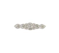 Neel Blue Women's Diamante Motif, Rhinestone Patch Applique, 220mm x 55mm in Silver Neel Blue Silver One Size