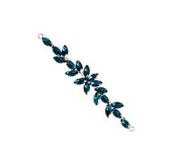 Neel Blue Women's Diamante Motif Rhinestone Patch, Crystal Appliques, 16 x 2.5cm in Turquoise | Size: 16 x 2.5 cm Neel Blue Turquoise 16 x 2.5 cm