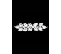 Neel Blue Women's Diamante Motif Sew On Rhinestone Applique Crystal Patch - 120mm x 30mm in Silver Neel Blue Silver One Size