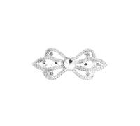 Neel Blue Women's Diamante Motif Sew On Rhinestone Applique Crystal Patch - 120mm x 50mm in Silver Neel Blue Silver One Size