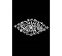 Neel Blue Women's Diamante Motif Sew On Rhinestone Applique Crystal Patch - 145mm x 80mm in Silver Neel Blue Silver One Size