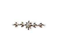 Neel Blue Women's Diamante Motif, Sew On Rhinestone Patch, 14 x 4cm in Clear | Size: 14 x 4 cm Neel Blue Clear 14 x 4 cm