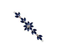Neel Blue Women's Diamante Motif, Sew On Rhinestone Patch, 14 x 4cm in Red | Size: 14 x 4 cm Neel Blue Red 14 x 4 cm