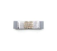 Neel Blue Women's Elastic Waist Belt with Gold Buckles, Cinch Belts in Silver | Size: Medium Neel Blue Silver M
