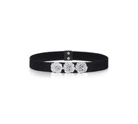 Neel Blue Women's Flower Design Buckle Belt, Stretchy Stylish Waist Belt in Black | Size: Large Neel Blue Black L