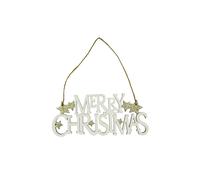 Neel Blue Wooden Christmas Table Sign - Merry Christmas Sign & Xmas Tabletop Centrepiece in Natural Neel Blue Natural