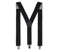 Neel Blue Y Shape Clip On Braces Suspender, Black & White Dot