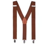 Neel Blue Y Shape Clip On Braces Suspender, Brown