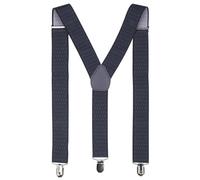 Neel Blue Y Shape Clip On Braces Suspender, Grey & White Dot