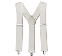 Neel Blue Y Shape Clip On Braces Suspender, Ivory