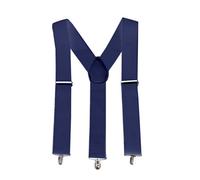 Neel Blue Y Shape Clip On Braces Suspender, Navy