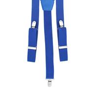 Neel Blue Y Shape Clip On Braces Suspender, Royal Blue