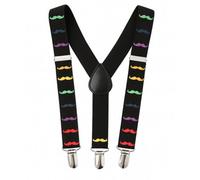Neel Blue Y Shape Elastic Braces, Metal Clips Suspender, Multi Colour