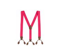 Neel Blue Y Shape Elasticated Suspenders Button Hole Braces, 25mm Wide in Pink Neel Blue Pink One Size