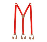 Neel Blue Y Shape Elasticated Suspenders Button Hole Braces, 25mm Wide in Red Neel Blue Red One Size