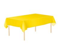 Neel Blue Yellow Plastic Table Cover, Disposable Wipe Clean Waterproof Tablecloth - 54"x72"