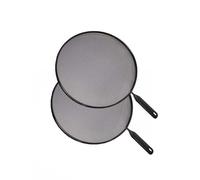 Neel Saanjh 2-Pack Grease Splatter Screen Guard for Frying Pan, Stainless Steel, Heat-Resistant Handle, 13-Inch Fine Mesh Oil Splash Guard, Prevents Mess & Burns for Cooking, Frying, and Sauté (21cm)