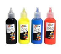 Neel Saanjh 4 Washable Glass Art Paint, Quick Dry and Easy to Use Glass Paint Set, Vibrant and Attractive Colours, Versatile Uses for School Art, Hobby Painting, and Professional Craft Projects,22ML