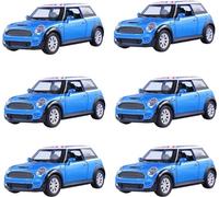 Neel Saanjh Blue Mini Sports Car with 1: 24 Scale, Pull-Back Mechanism, Fun Toy For Kids, Super Alloy Car, Diecast Mini Racing Vehicles, Sturdy and Durable Build (6 PCS)