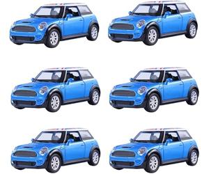 Neel Saanjh Blue Mini Sports Car with 1: 24 Scale, Pull-Back Mechanism, Fun Toy For Kids, Super Alloy Car, Diecast Mini Racing Vehicles, Sturdy and Durable Build (6 PCS)