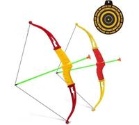 Neel Saanjh Bow & Arow Archery Set, 3 Suction Cup Arrows, Target Board, Vibrant Colour, Durable Construction, Promote Physical Health, Interactive And Fun Game