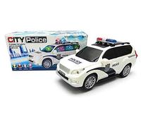 Neel Saanjh City Police Car Toy with Flashing Lights and Siren Sound, Bump and Go Action, 360° Rotating Movement, Interactive Toy Car with Bright LED Lights, Music, Easy to Operate Push-and-Go Toy Car