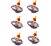 Neel Saanjh Colorful Rainbow Spinning Top, Lightweight And Compact, Easy To Carry, Hand-Eye Coordination, Push-And-Spin, Stress Relief, Durable Construction, Eye-Catching Design, (6 Pcs)