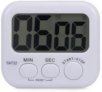 Neel Saanjh Digital Kitchen Timer, Count Up/Down, Adjustable Countdown, Easy To Use, Loud Alarm, Large Display, Cooking Timers with Loud Alarm, Lightweight, White