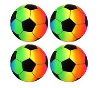 Neel Saanjh Rainbow Football For Kids, Vibrant Neon Colour, Durable Construction, Easy To Inflate, Portable And Lightweight, Fun And Educational, Promote Physical Health (4PCS)