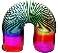 Neel Saanjh Rainbow Magic Spring, Slinky Bouncy Spring, Vibrant Multicolour, Durable And Stretchable, Stress Relief Toy, Compact And Portable, Fun And Interactive Toy (4X15CM)