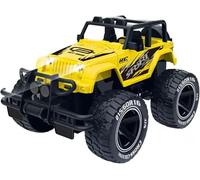 Neel Saanjh Remote Control Jeep Toy For Kids, Modern And Sleek Design, Flashing Led Light, Vibrant Colour, Eye Catching Design, Universal Wheel, (YELLOW)